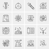 16 Business Universal Icons Vector Creative Icon Illustration to use in web and Mobile Related project