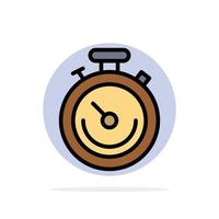 Clock Sports Stopwatch Time Abstract Circle Background Flat color Icon vector