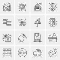 16 Business Universal Icons Vector Creative Icon Illustration to use in web and Mobile Related project