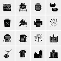 16 iconos universales de negocios vector ilustración de icono creativo para usar en proyectos relacionados con la web y dispositivos móviles