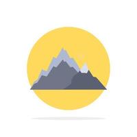 mountain landscape hill nature tree Flat Color Icon Vector