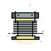 Computer Cooler Cooling Cpu Fan Abstract Flat Color Icon Template vector