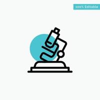 Lab Microscope Science Zoom turquoise highlight circle point Vector icon