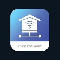 Security Internet Signal Mobile App Button Android and IOS Glyph Version vector