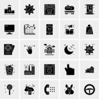 25 iconos de negocios universales vector ilustración de icono creativo para usar en proyectos relacionados con la web y dispositivos móviles