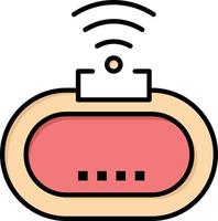 Device Security Wifi Signal  Flat Color Icon Vector icon banner Template