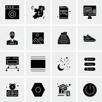 16 iconos universales de negocios vector ilustración de icono creativo para usar en proyectos relacionados con la web y dispositivos móviles