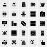 25 iconos de negocios universales vector ilustración de icono creativo para usar en proyectos relacionados con la web y dispositivos móviles