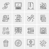 16 Business Universal Icons Vector Creative Icon Illustration to use in web and Mobile Related project