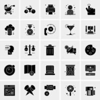 25 iconos de negocios universales vector ilustración de icono creativo para usar en proyectos relacionados con la web y dispositivos móviles