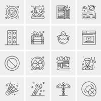 16 Business Universal Icons Vector Creative Icon Illustration to use in web and Mobile Related project