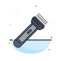 torch light flash camping hiking Flat Color Icon Vector