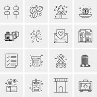 16 Business Universal Icons Vector Creative Icon Illustration to use in web and Mobile Related project