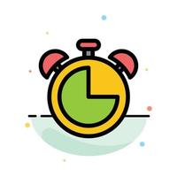 Alarm Clock Education Timer Abstract Flat Color Icon Template vector