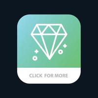 Diamond Canada Jewel Mobile App Button Android and IOS Line Version vector