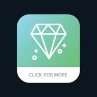 botón de la aplicación móvil diamond canada jewel versión de línea android e ios vector