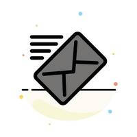 Email Mail Message Sent Abstract Flat Color Icon Template vector