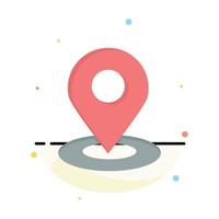 Browse Map Navigation Location Abstract Flat Color Icon Template vector