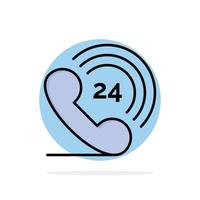 Telephone Phone Ringing 24 Abstract Circle Background Flat color Icon vector