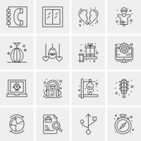 16 Business Universal Icons Vector Creative Icon Illustration to use in web and Mobile Related project