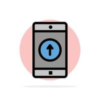 Application Mobile Mobile Application Smartphone Sent Abstract Circle Background Flat color Icon vector