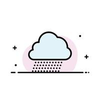 cielo lluvia nube naturaleza primavera negocio línea plana icono vector banner plantilla