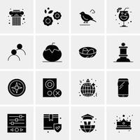 16 iconos universales de negocios vector ilustración de icono creativo para usar en proyectos relacionados con la web y dispositivos móviles