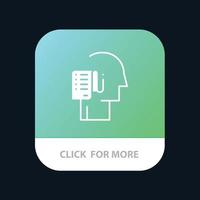 Human List Person Schedule Tasks Mobile App Button Android and IOS Glyph Version vector