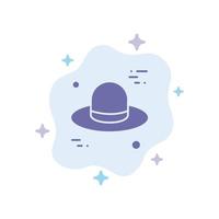 Hat Cap Canada Blue Icon on Abstract Cloud Background vector