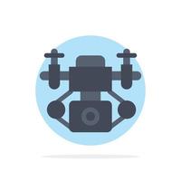 Action Camera Technology Abstract Circle Background Flat color Icon vector