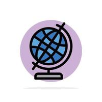 Education Geography Globe Abstract Circle Background Flat color Icon vector