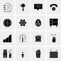 16 iconos universales de negocios vector ilustración de icono creativo para usar en proyectos relacionados con la web y dispositivos móviles