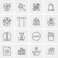 16 iconos universales de negocios vector ilustración de icono creativo para usar en proyectos relacionados con la web y dispositivos móviles