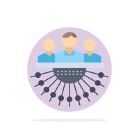 Allocation group human management outsource Flat Color Icon Vector