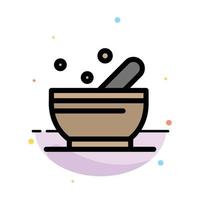 Bowl Soup Science Abstract Flat Color Icon Template vector