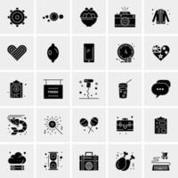 25 iconos de negocios universales vector ilustración de icono creativo para usar en proyectos relacionados con la web y dispositivos móviles