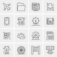 16 Business Universal Icons Vector Creative Icon Illustration to use in web and Mobile Related project