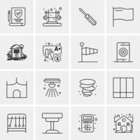 16 Business Universal Icons Vector Creative Icon Illustration to use in web and Mobile Related project