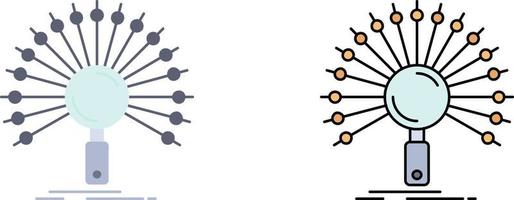 Data information informational network retrieval Flat Color Icon Vector