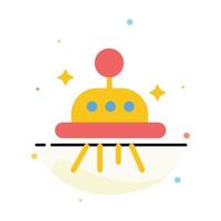 Astronomy Space Ufo Abstract Flat Color Icon Template vector