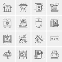 16 iconos universales de negocios vector ilustración de icono creativo para usar en proyectos relacionados con la web y dispositivos móviles