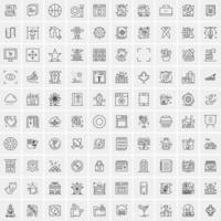 Set of 100 Creative Business Line Icons vector