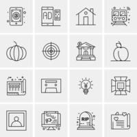 16 Business Universal Icons Vector Creative Icon Illustration to use in web and Mobile Related project