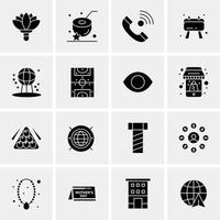 16 iconos universales de negocios vector ilustración de icono creativo para usar en proyectos relacionados con la web y dispositivos móviles