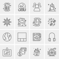 16 Business Universal Icons Vector Creative Icon Illustration to use in web and Mobile Related project