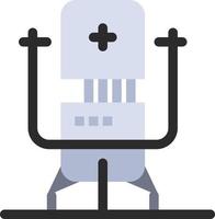 Biochip Bot Future Machine Medical  Flat Color Icon Vector icon banner Template