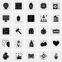 25 iconos de negocios universales vector ilustración de icono creativo para usar en proyectos relacionados con la web y dispositivos móviles