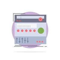 rack component module sound studio Flat Color Icon Vector