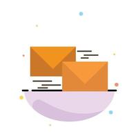 Mail Reply Forward Business Correspondence Letter Abstract Flat Color Icon Template vector