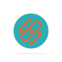 Link Chain Url Connection Link Abstract Circle Background Flat color Icon vector
